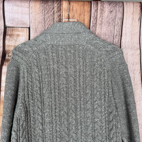 Tommy Bahama Cardigan Sweater Gray Cable Knit Men's Relaxed Grandpa Classic XL - Picture 5 of 8